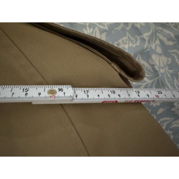 London Fog Coat 40L Tan Maincoat Weatherwear Trench Double Breasted Button - Picture 10 of 14